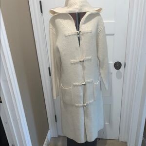 Nordic Design Cream Knit Toggle duster